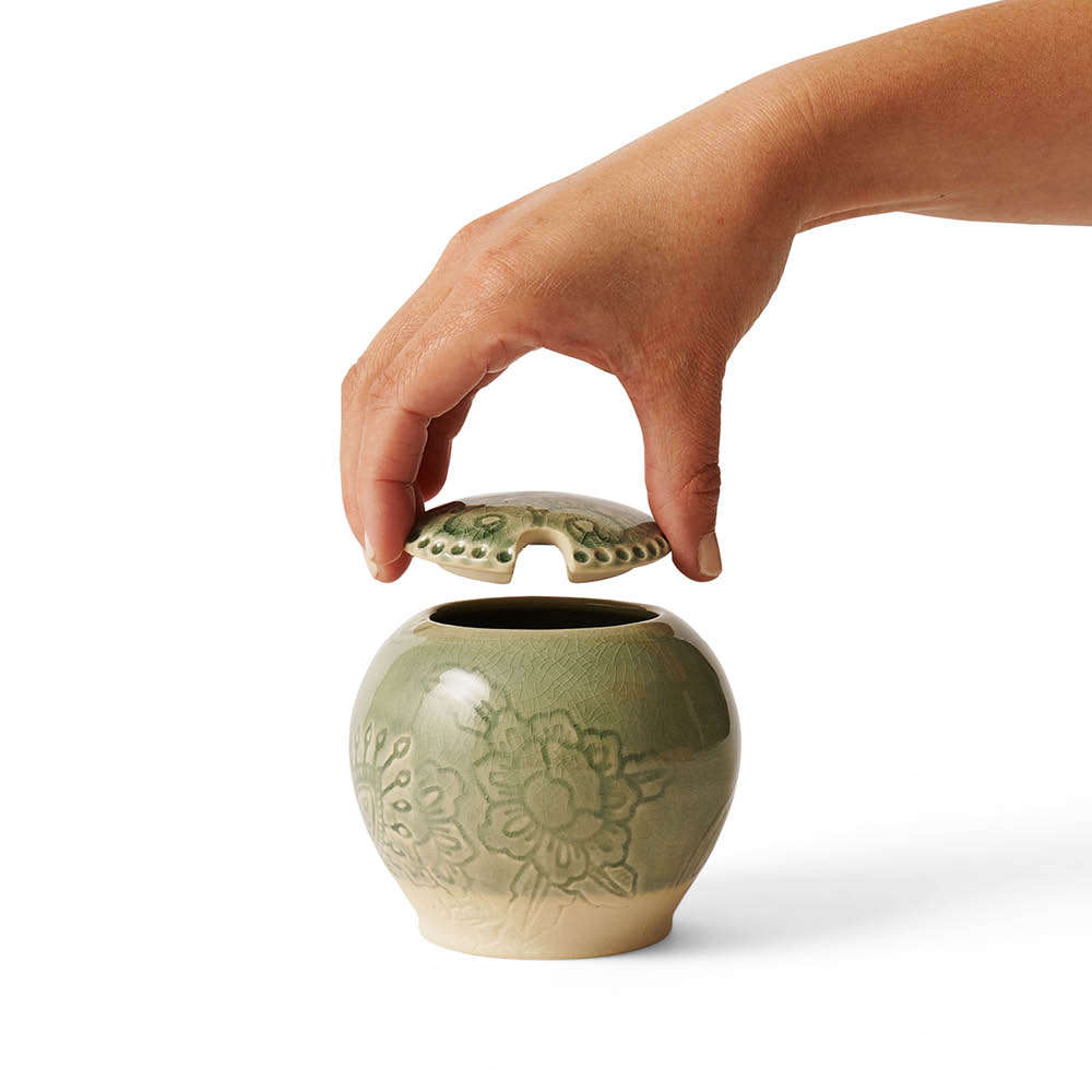 Sthål Arabesque sockerskål 9 cm antique