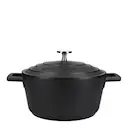 Cast Aluminium gryta 2,5 L med självösande lock svart