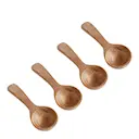 Teak sked 6 cm 4-pack natur