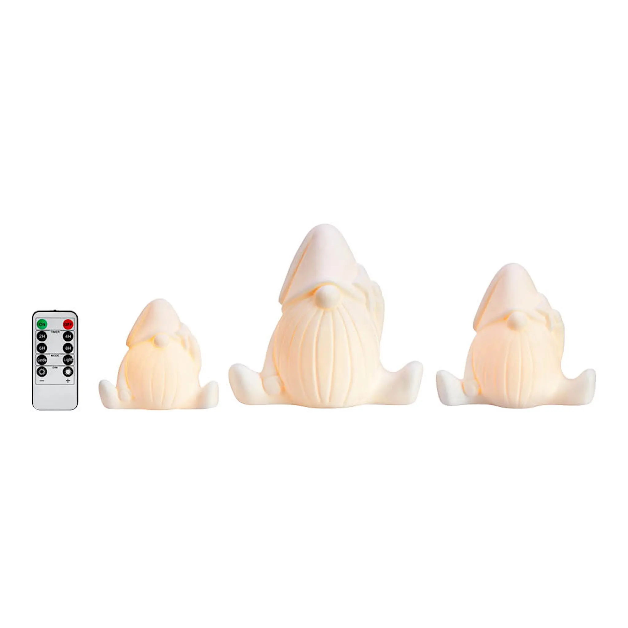 Markslöjd Miles tomte LED-figur 15,4 cm 3 delar vit