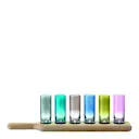 Shotglas 6-pack med bricka flerfärgad