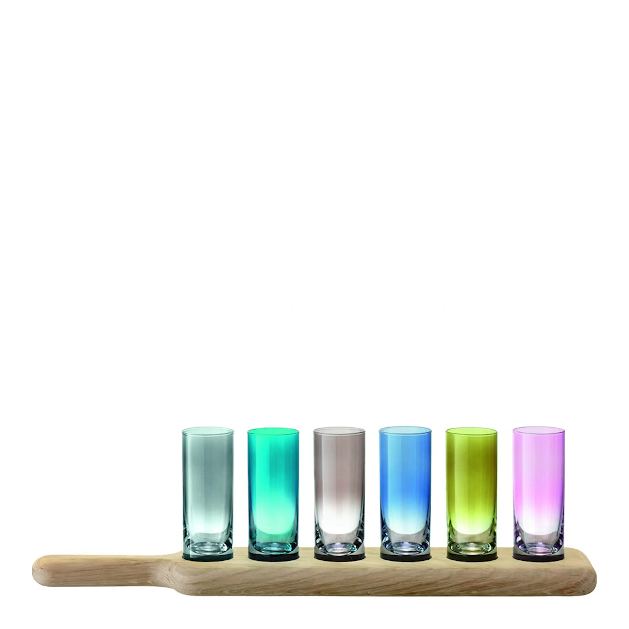 LSA International Shotglas 6-pack med bricka flerfärgad