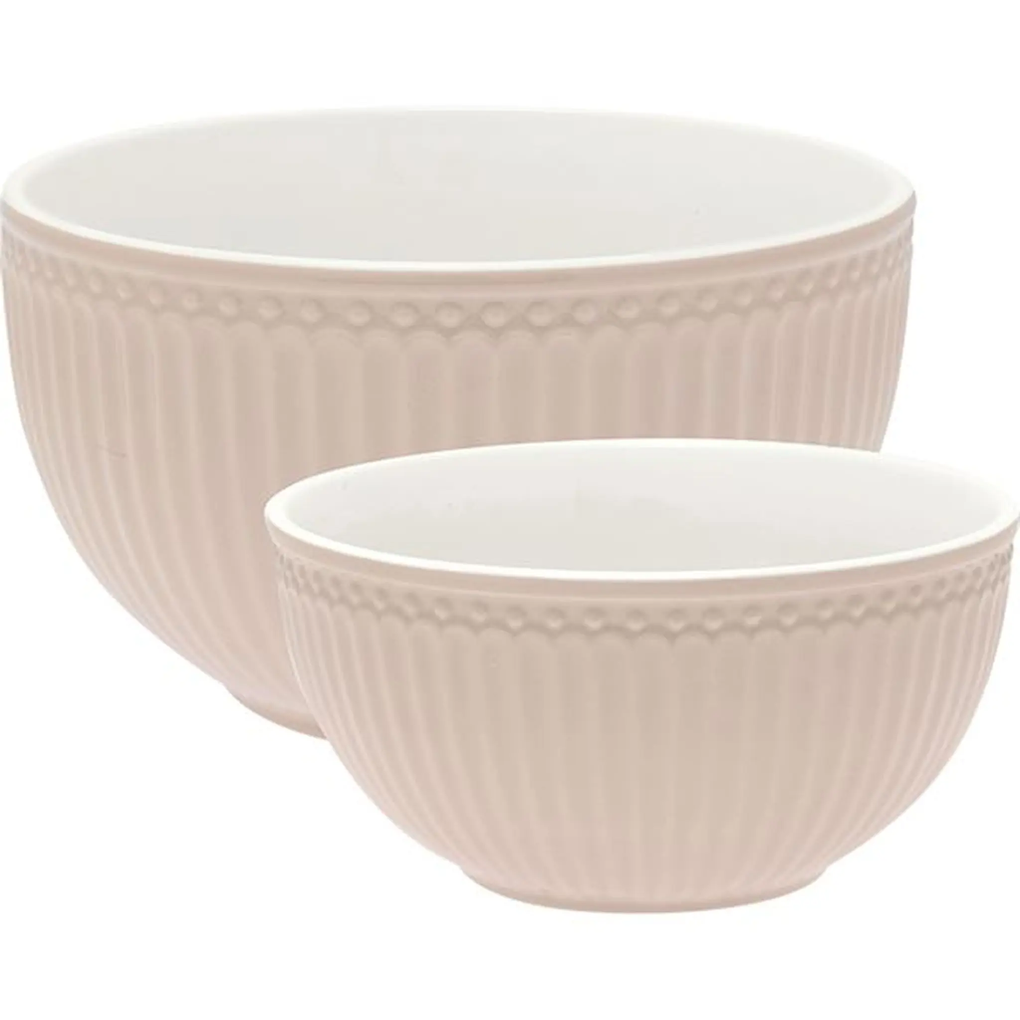 GreenGate Everyday Alice skålset 0,9+2,2 L creamy fudge