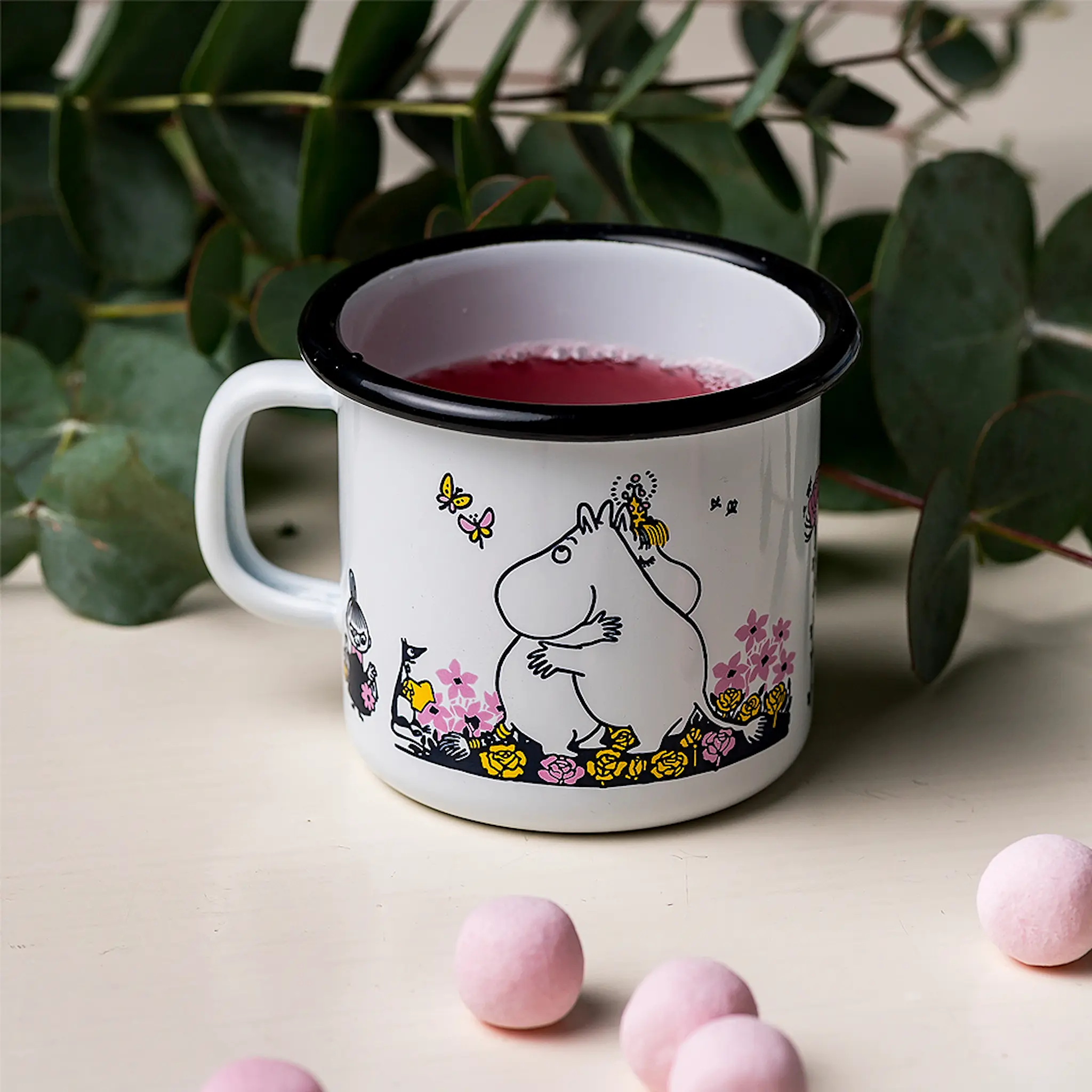 Muurla Mumin Emaljmugg Krama Mig 25 cl Vit