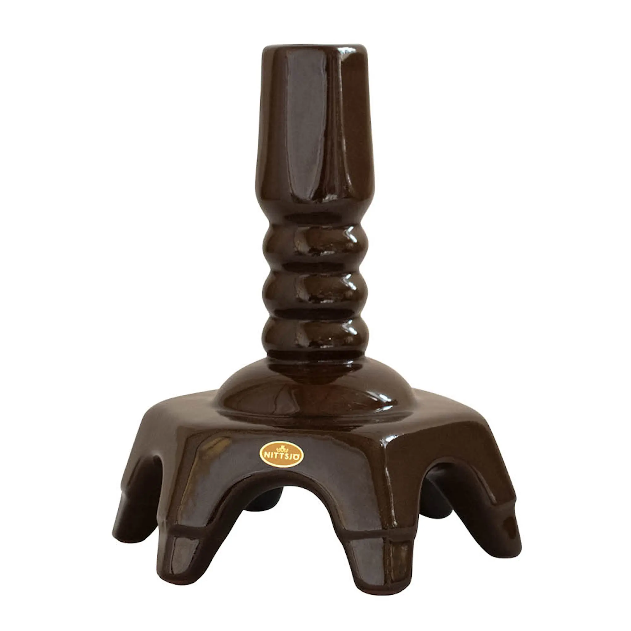 Nittsjö Ljusstake 15 cm mörkbrun