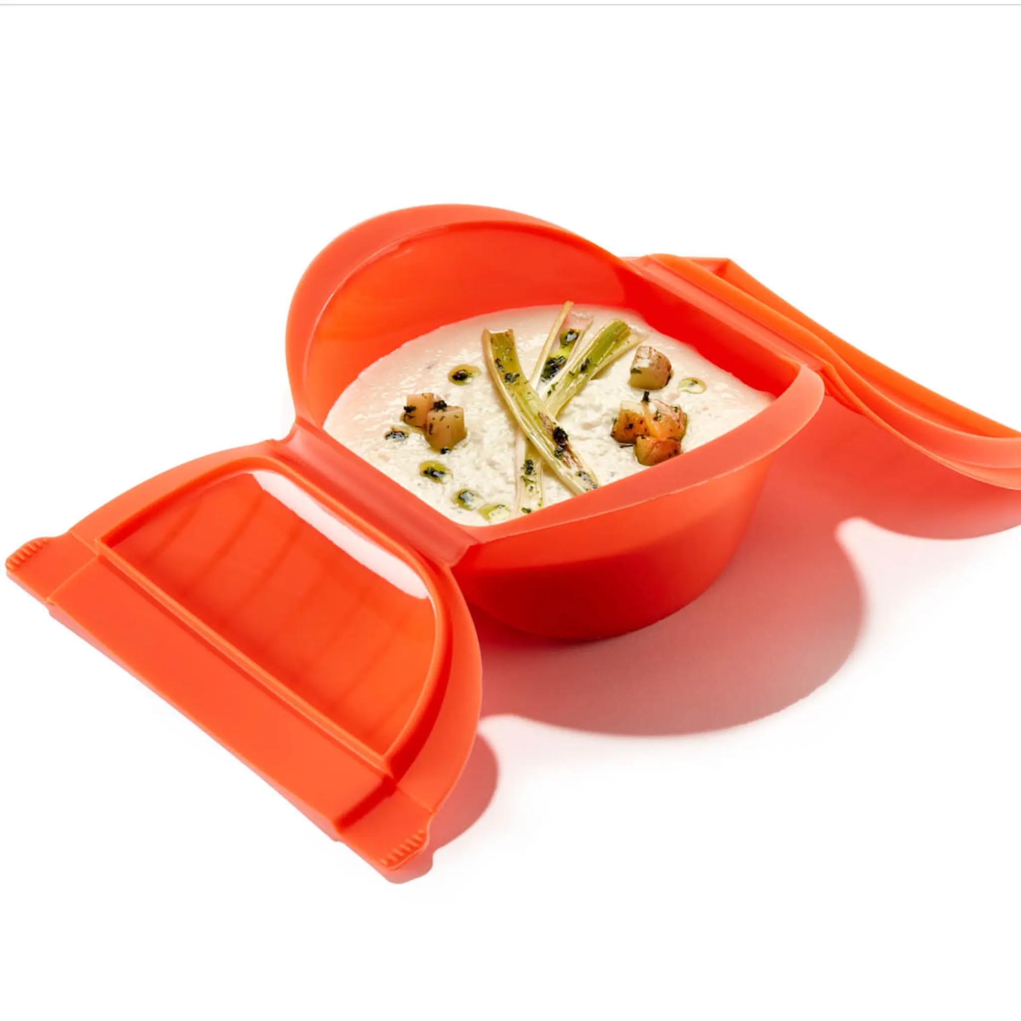 Lékué Djup ångkokare för mikrovågsug 1-2 port. röd