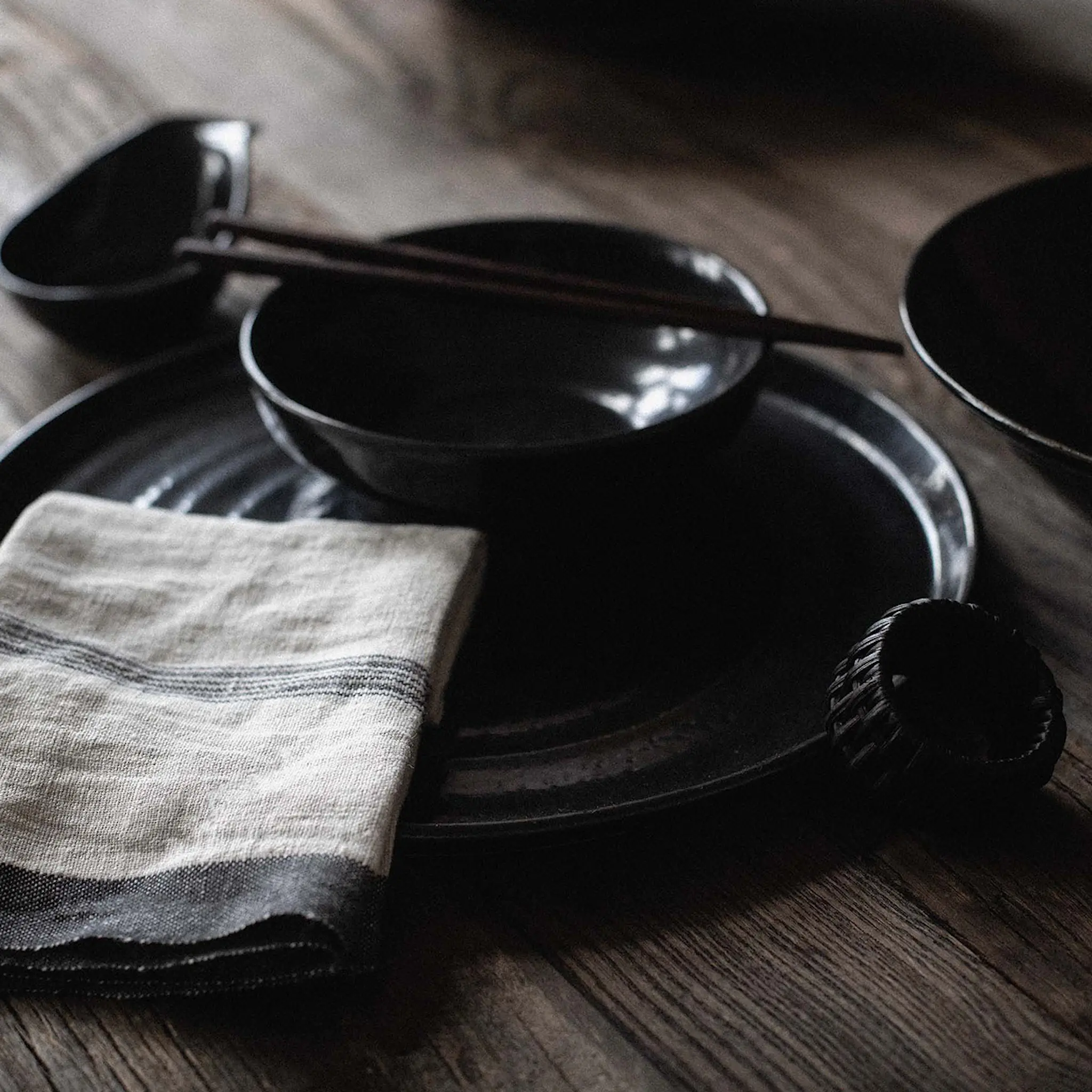 Tell Me More Thea servett 50x50 cm denim stripe