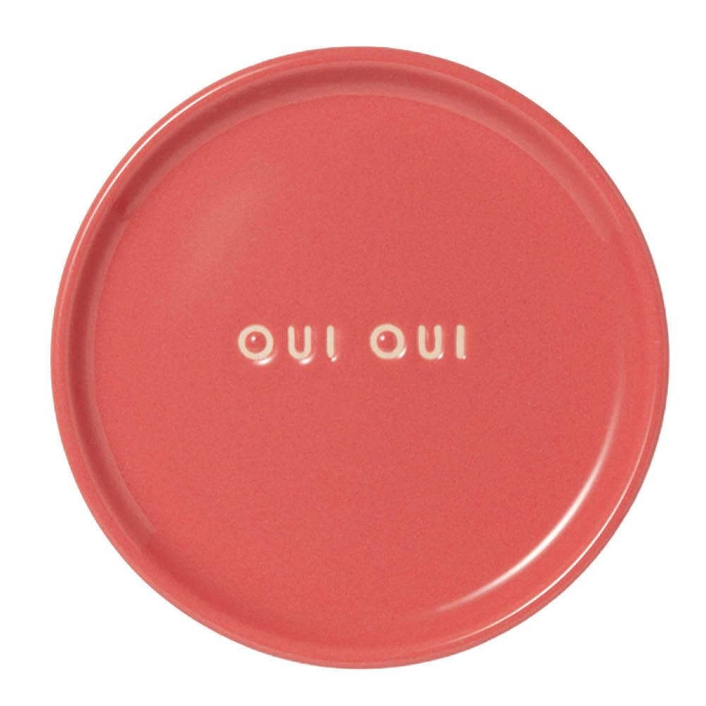 Vondels Petit four Lautanen Oui OuiI! Ø8,5 cm Koralli