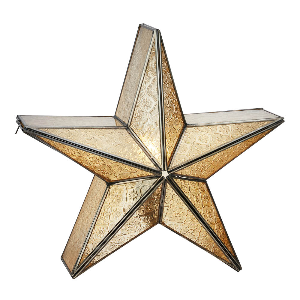 Markslöjd Ayla bordstjerne 1 lys antikk sølv/rav