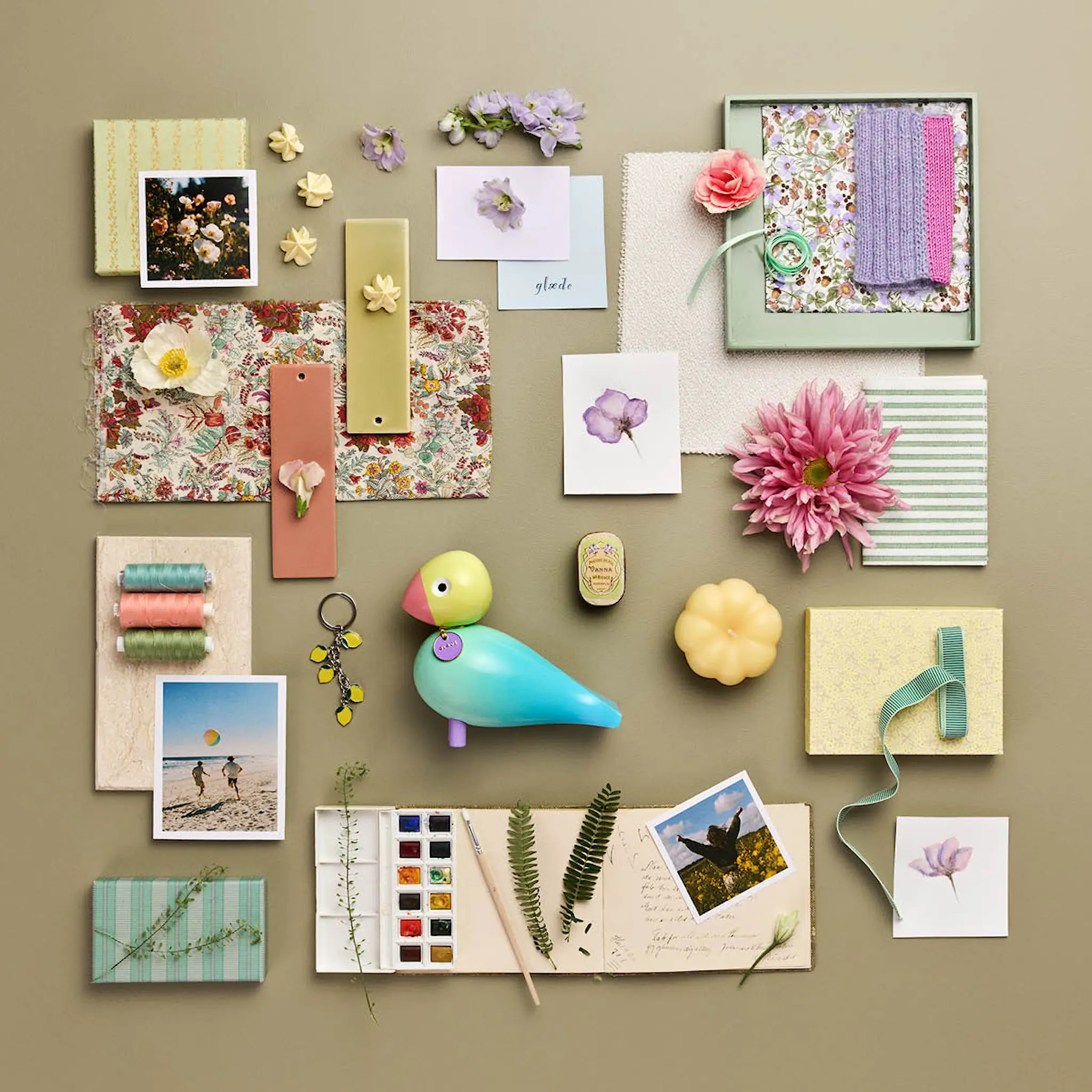 Kay Bojesen Denmark Story Bird sångfågel Joy 15,5 cm aqua