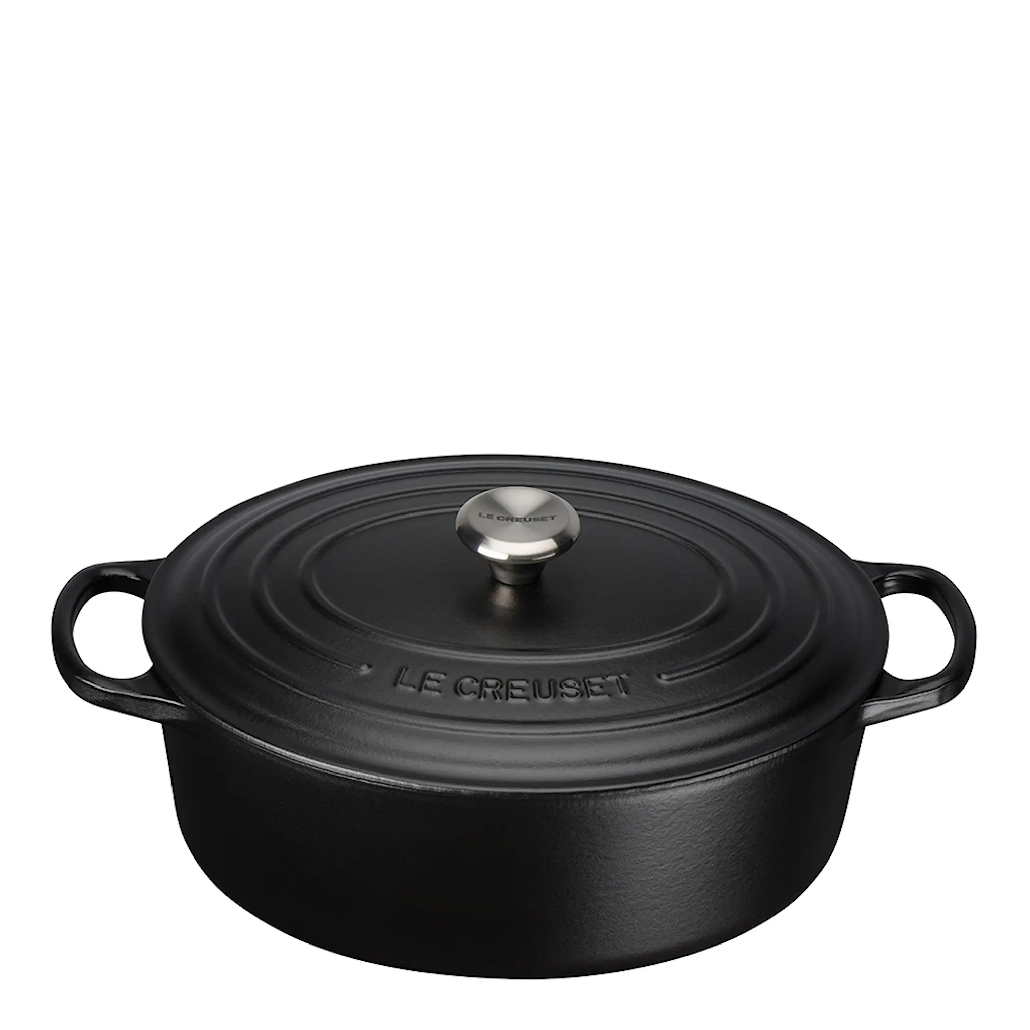 Le Creuset Signature Gjutjärnsgryta oval 27 cm 4,1 L matte black