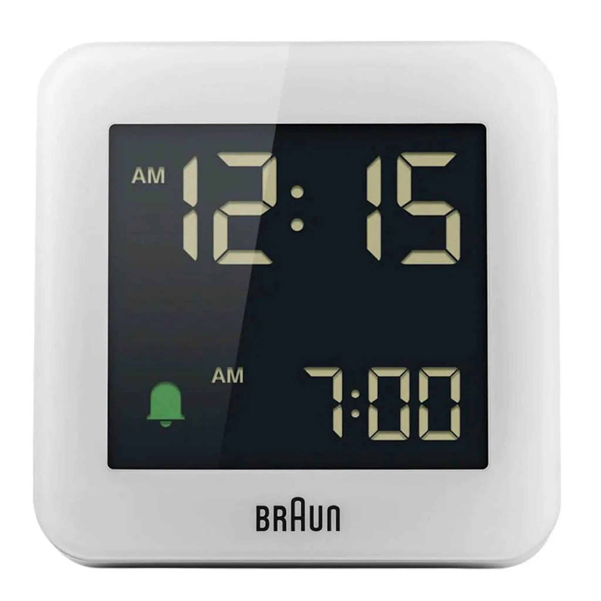 Braun Vekkerklokke digital 7,6 cm hvit