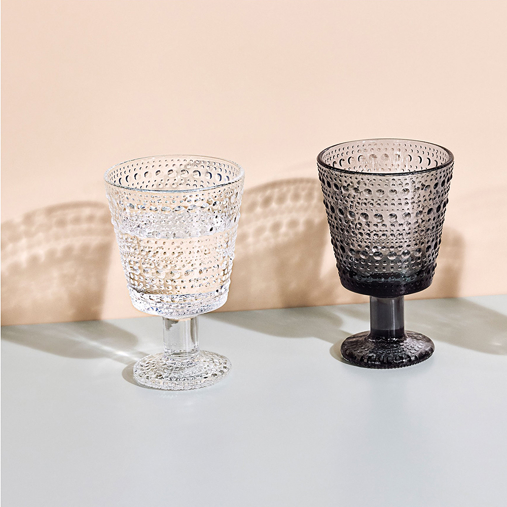 iittala Kastehelmi Glas på fot 2-pack Klar
