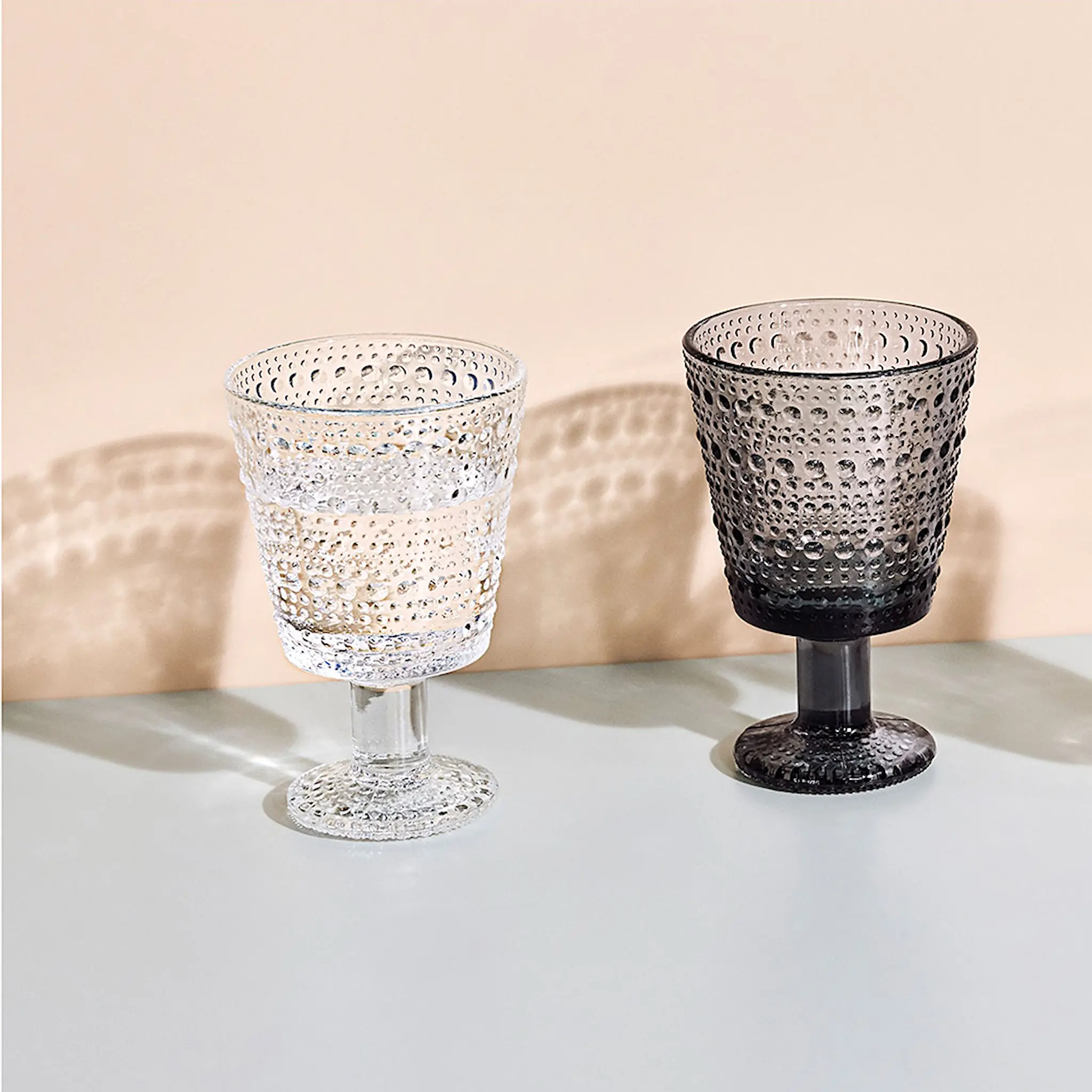 iittala Kastehelmi Glas på fot 2-pack Klar