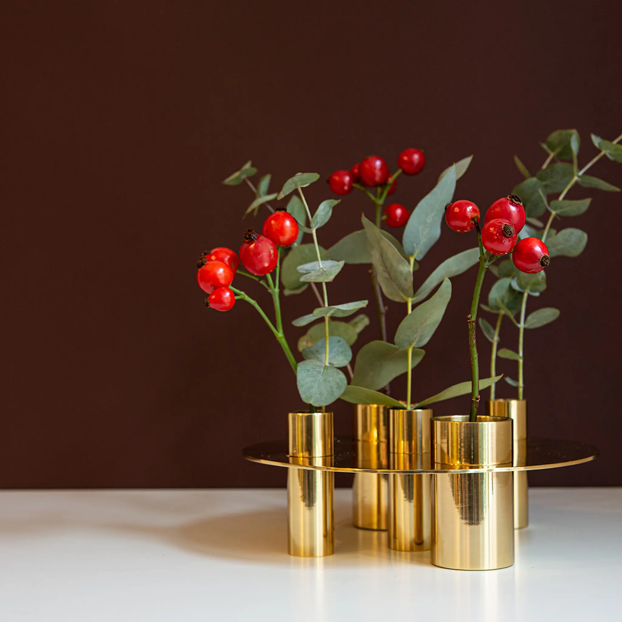 Klong Awa Maljakko / Kynttilänjalka 20x7,5 cm Messinki