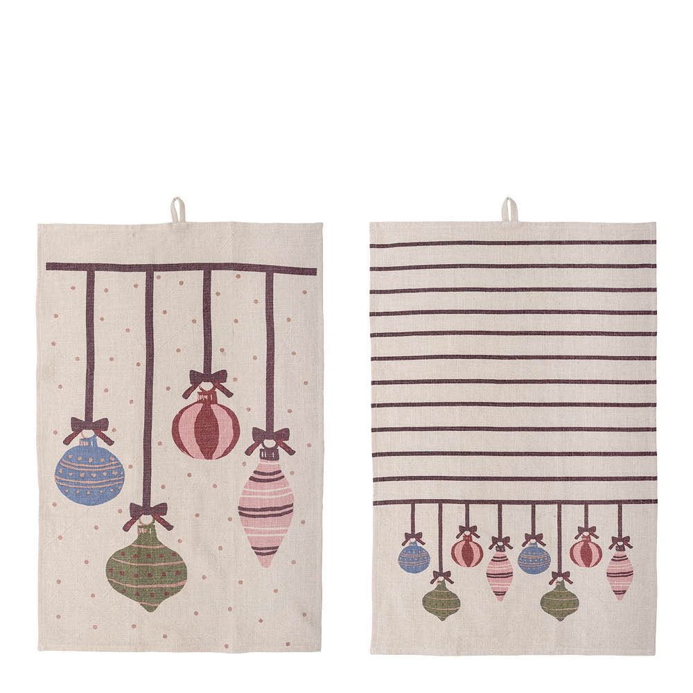 Bloomingville Ornamentia kökshandduk 71x45 cm 2-pack multi