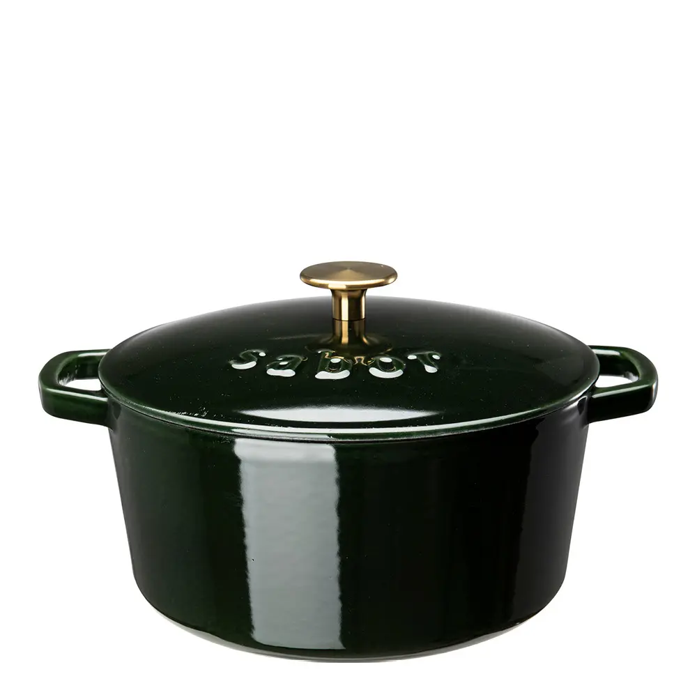Sabor Valurautapata 24 cm 4,4 L Tummanvihreä
