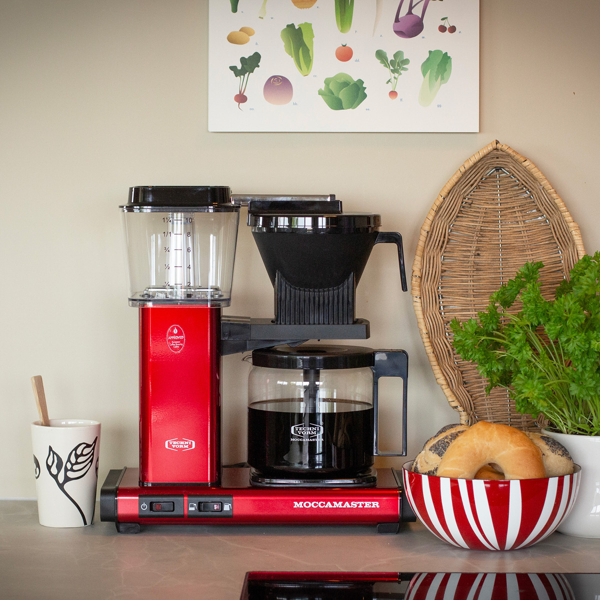 Moccamaster Optio kaffebryggare 1,25 L Red metallic