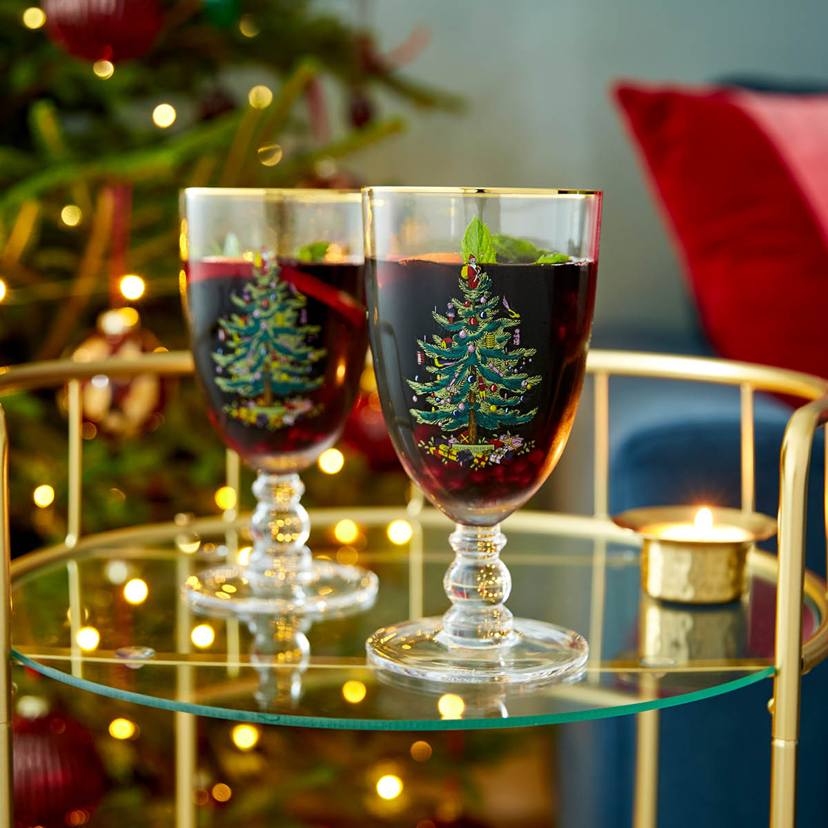 Spode Christmas Tree gobletglass 45 cl 4 stk