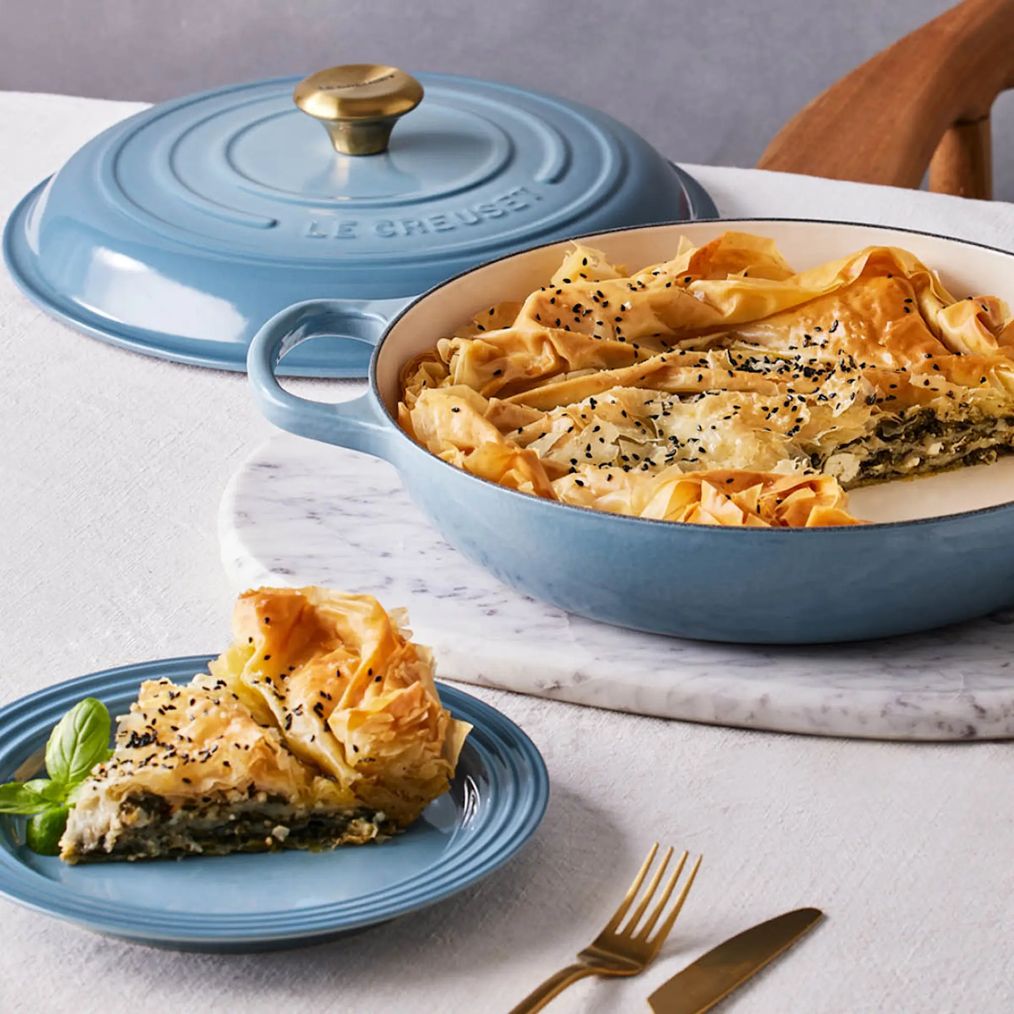 Le Creuset Signature Buffétgryta 30 cm 3,5 L Chambray