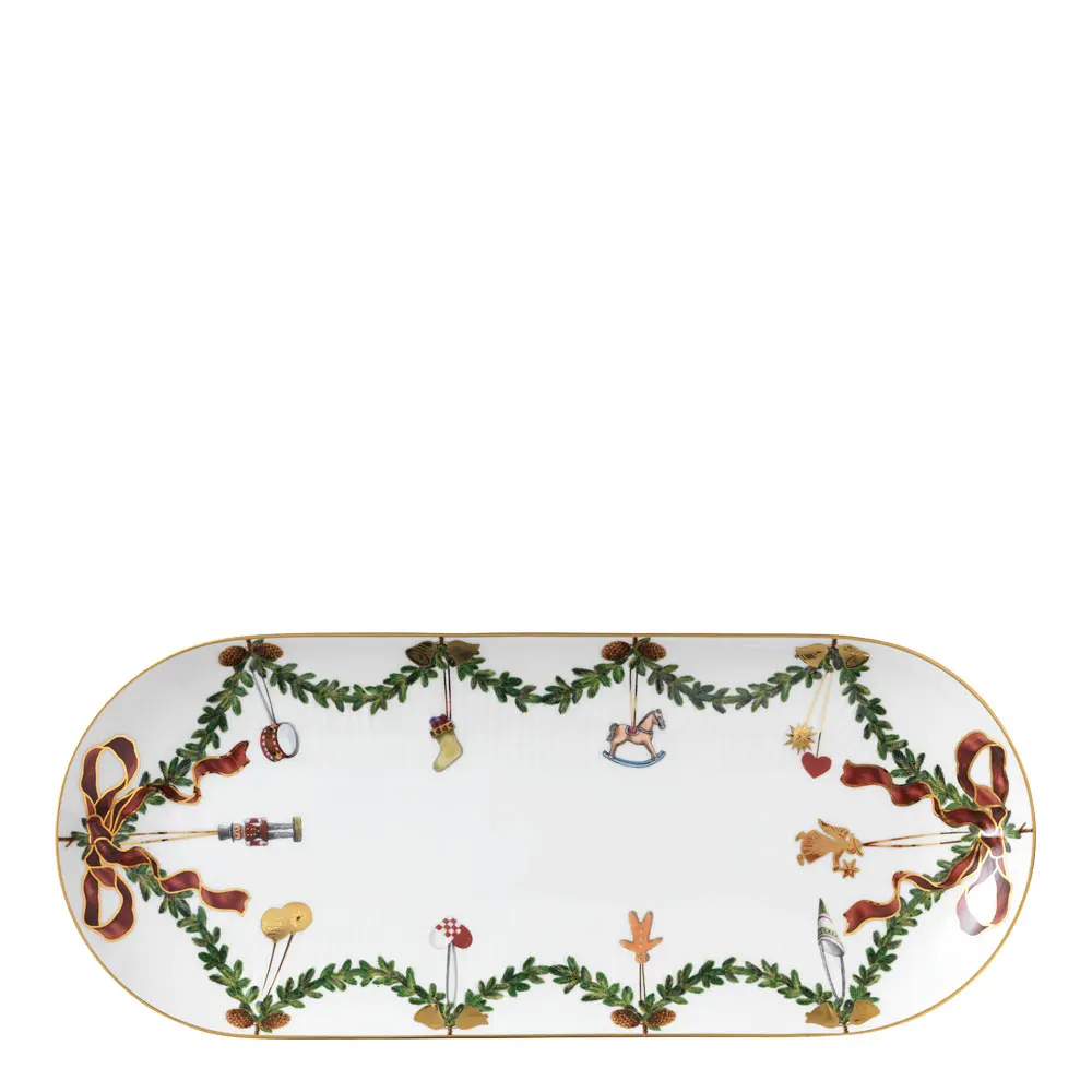 Star Fluted Christmas Tarjoilulautanen 39 cm