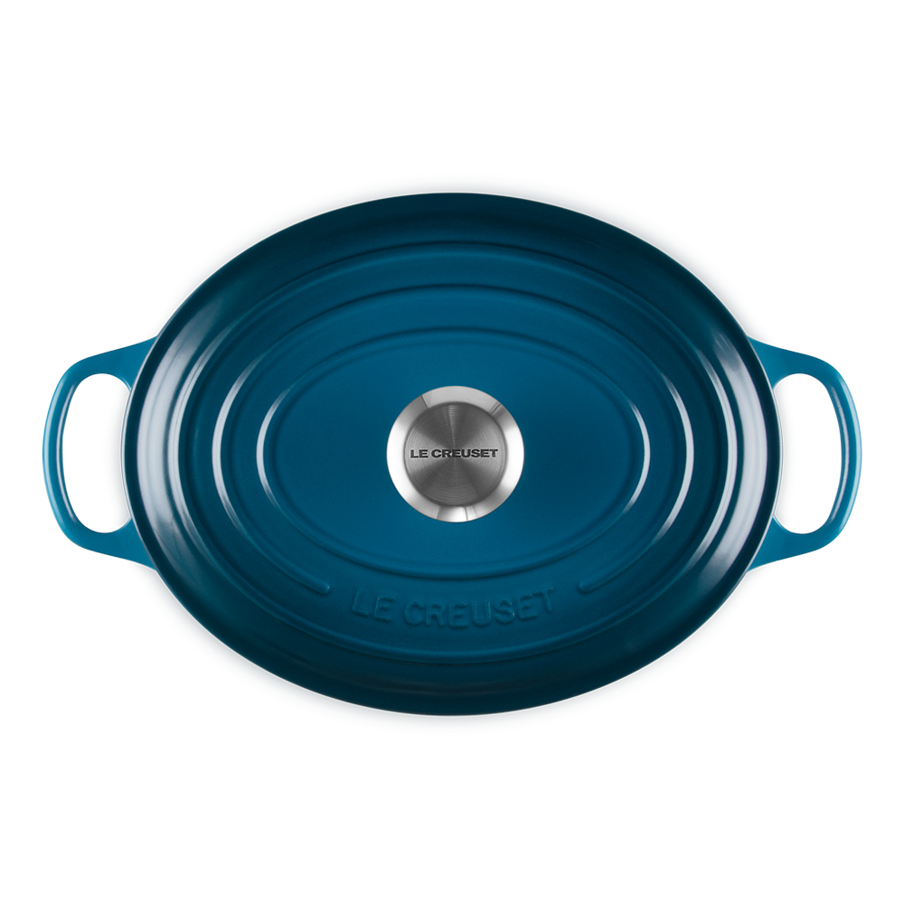 Le Creuset Signature Gjutjärnsgryta oval 27 cm 4,1 L deep teal