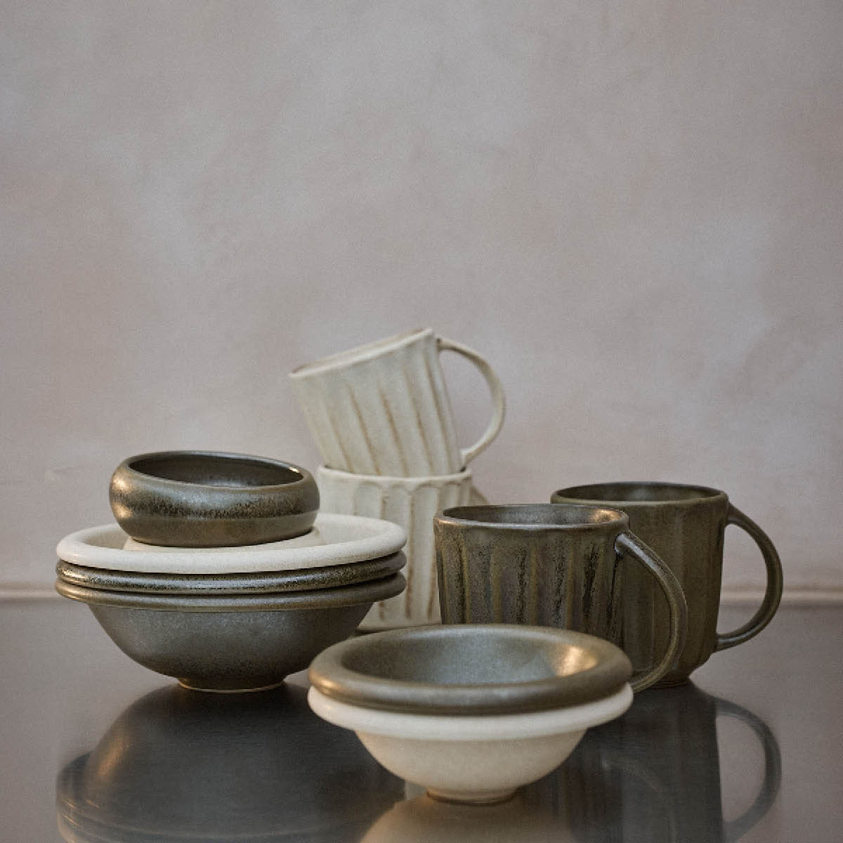 Tell Me More Elba skål XS 4,5x13 cm grønn/brun