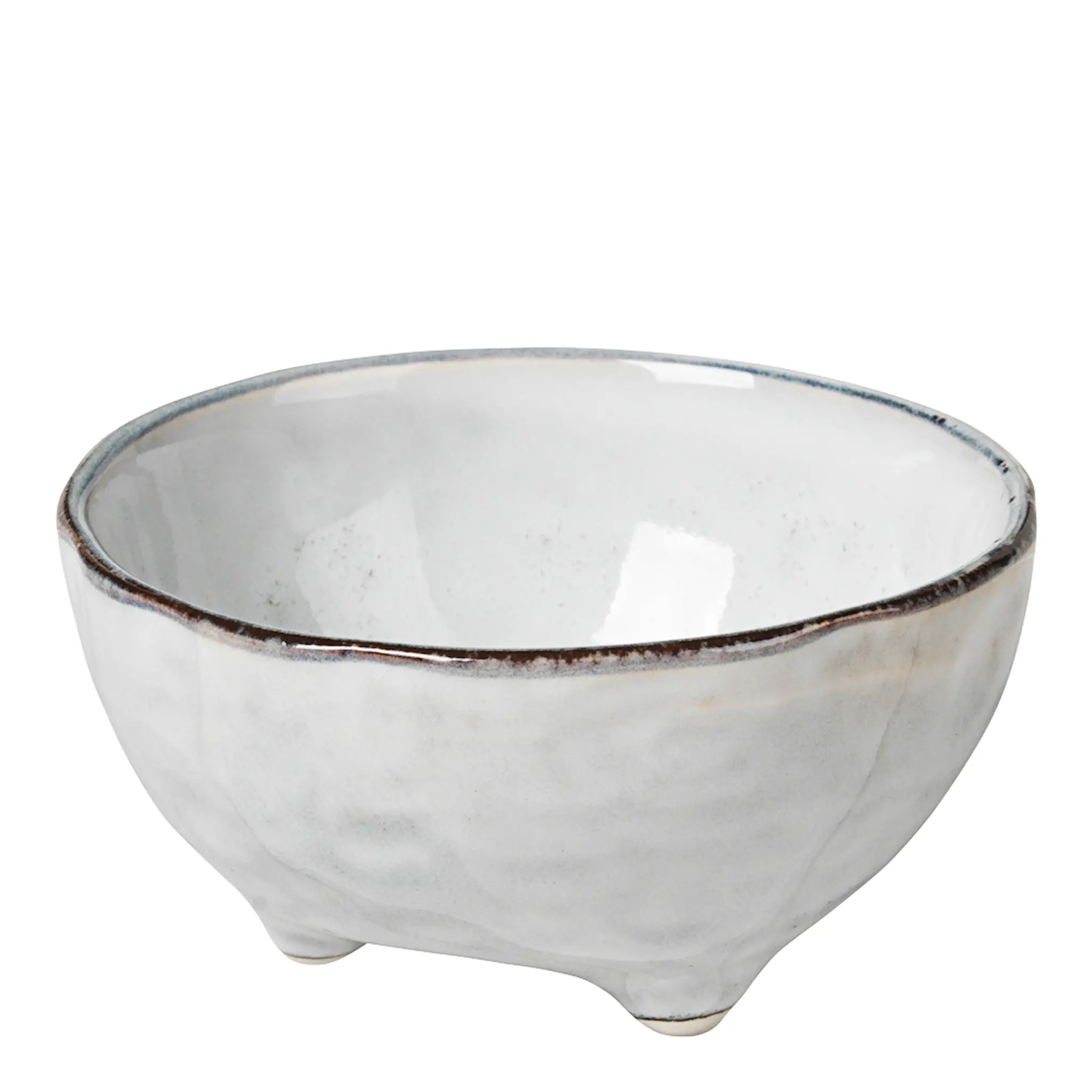 Broste Copenhagen Nordic Sand Skål med fötter 11 cm Vit