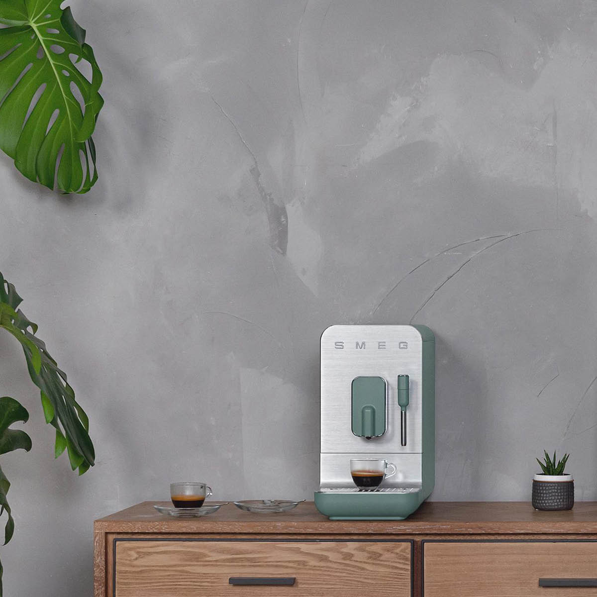 Smeg Smeg Kaffemaskin med Mjölkskummare BCC12 Emerald Green