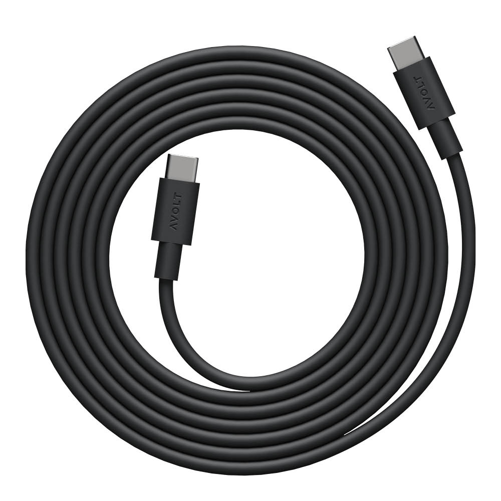 Avolt - Cable 1 USB-C Kaapeli 2 m Stockholm Black