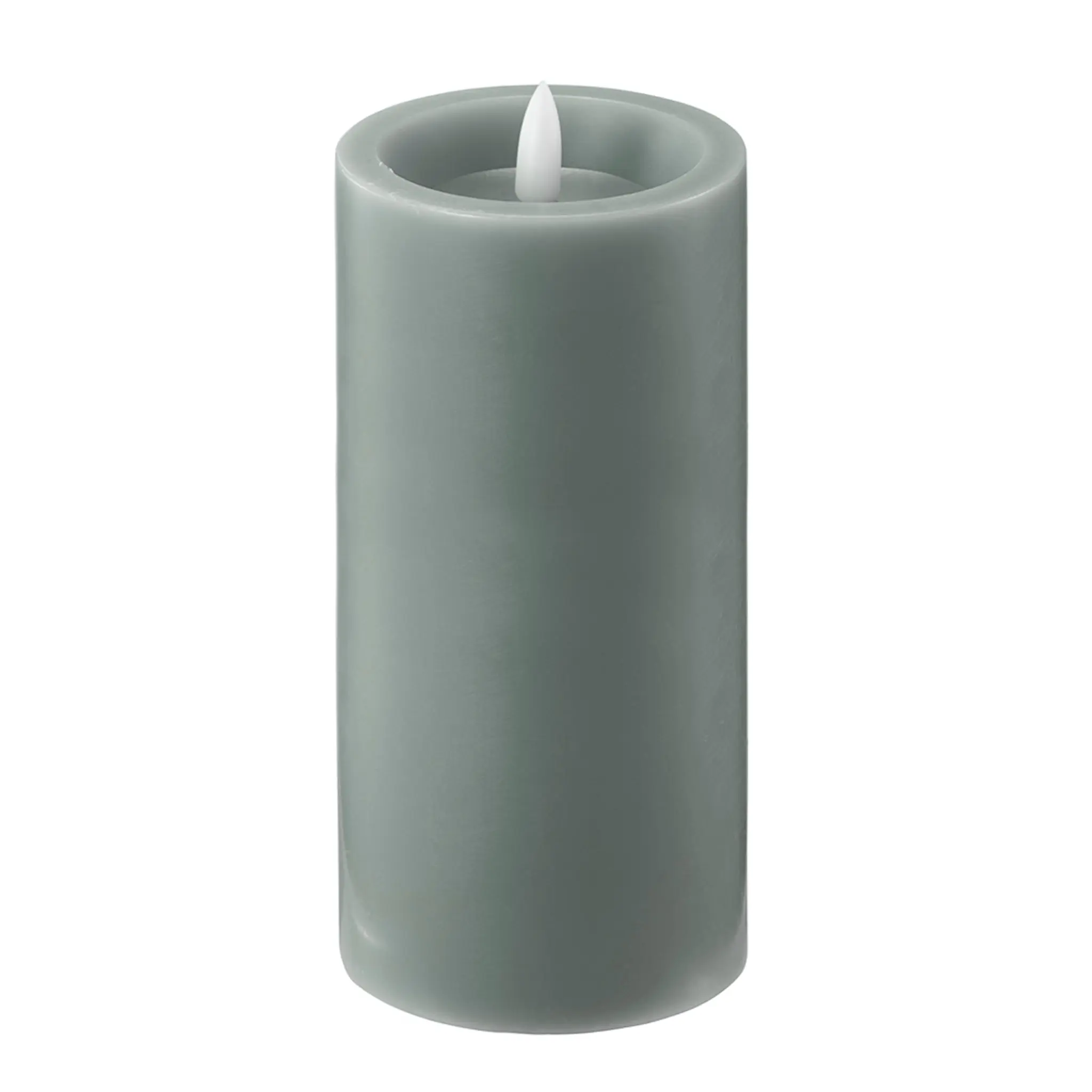 Edelweiss LED blockljus 7,5x15 cm sage
