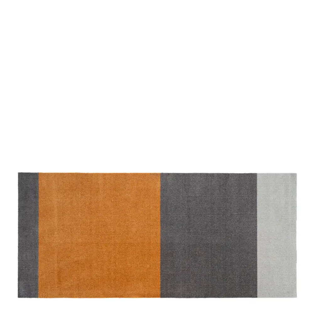 Stripes Horizontally Matto 200x90 cm Keltainen/Harmaa