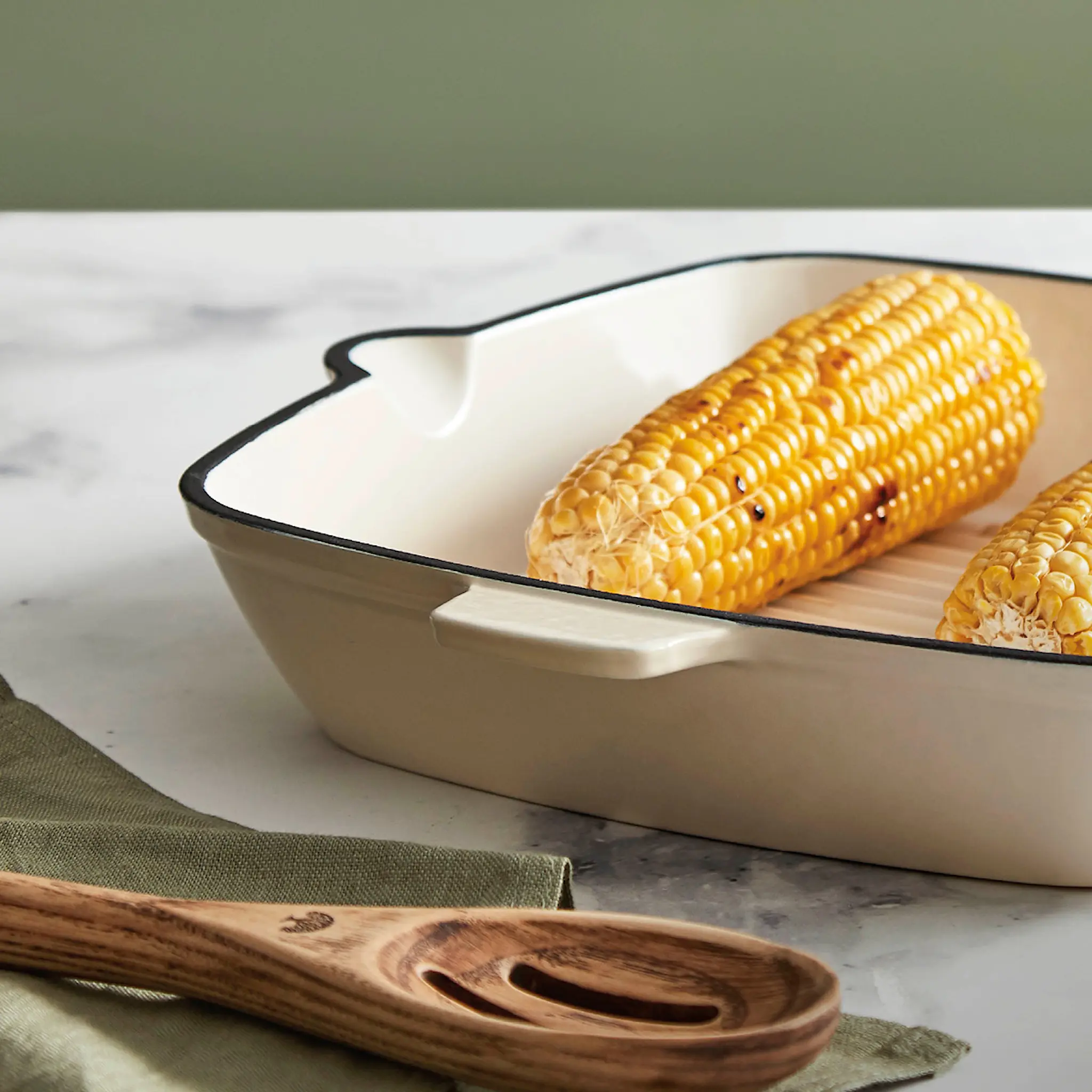 Barbary&Oak Grillpanna Gjutjärn 26 cm Creme