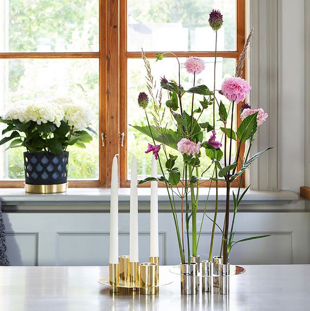 Klong Awa Maljakko / Kynttilänjalka 20x7,5 cm Messinki