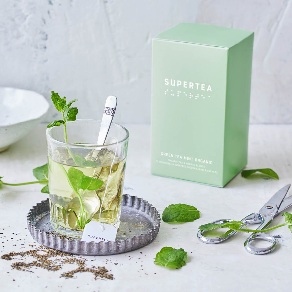 Teministeriet Supertea ekologiskt grönt te 30g 20-pack mynta