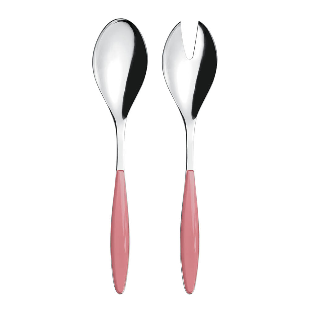 Guzzini Feeling salatbestikk 25 cm 2 deler dyp rosa