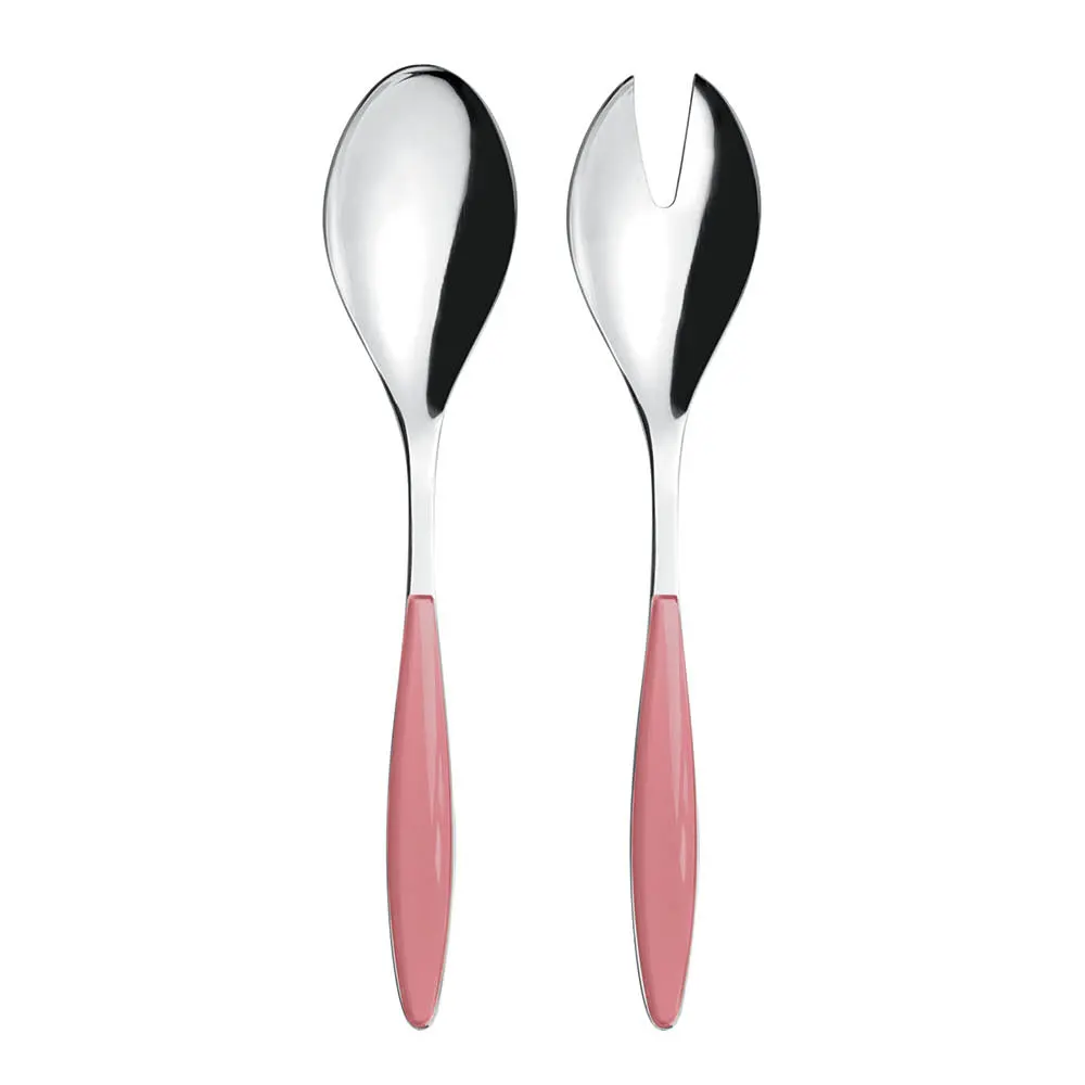 Feeling salatbestikk 25 cm 2 deler dyp rosa