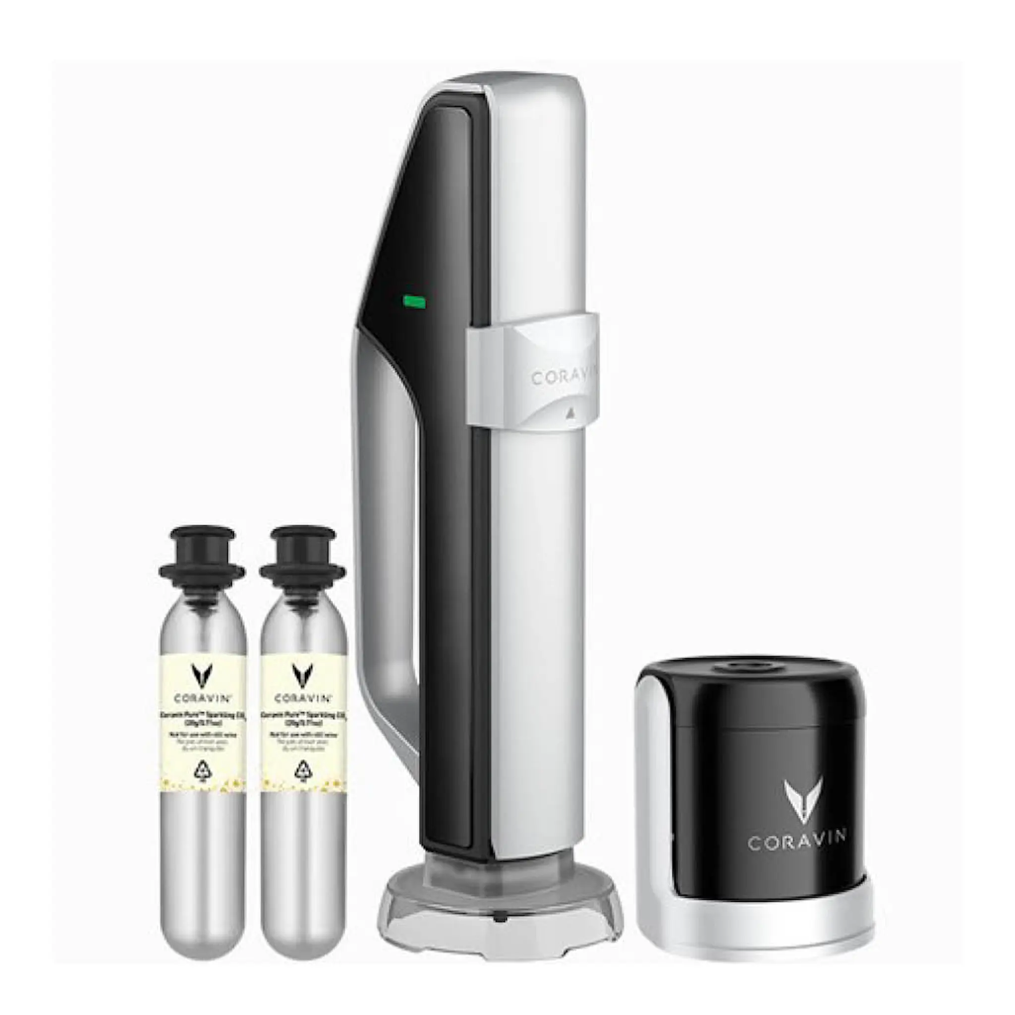 Coravin Sparkling vinkonserveringssystem 5 delar silver