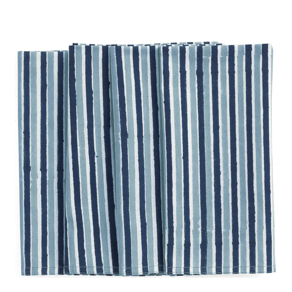 Stripe Multi Lautasliina 50x50 cm 4 kpl Blue