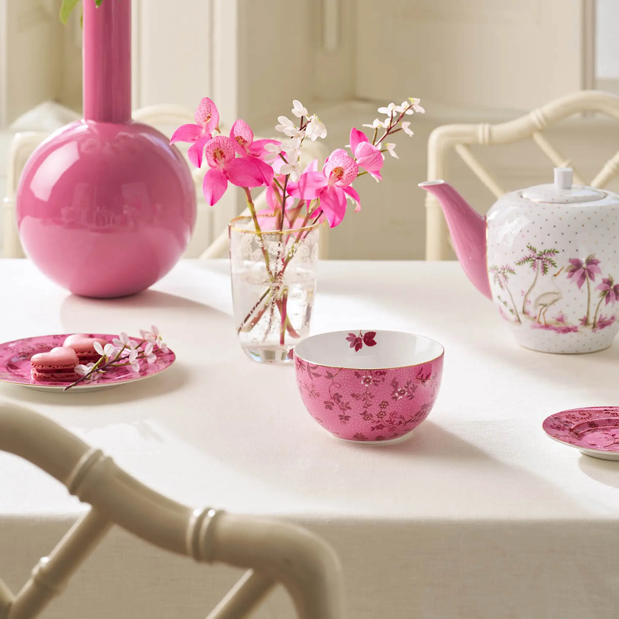 Pip Studio Jolie Flowers skål 12 cm rosa