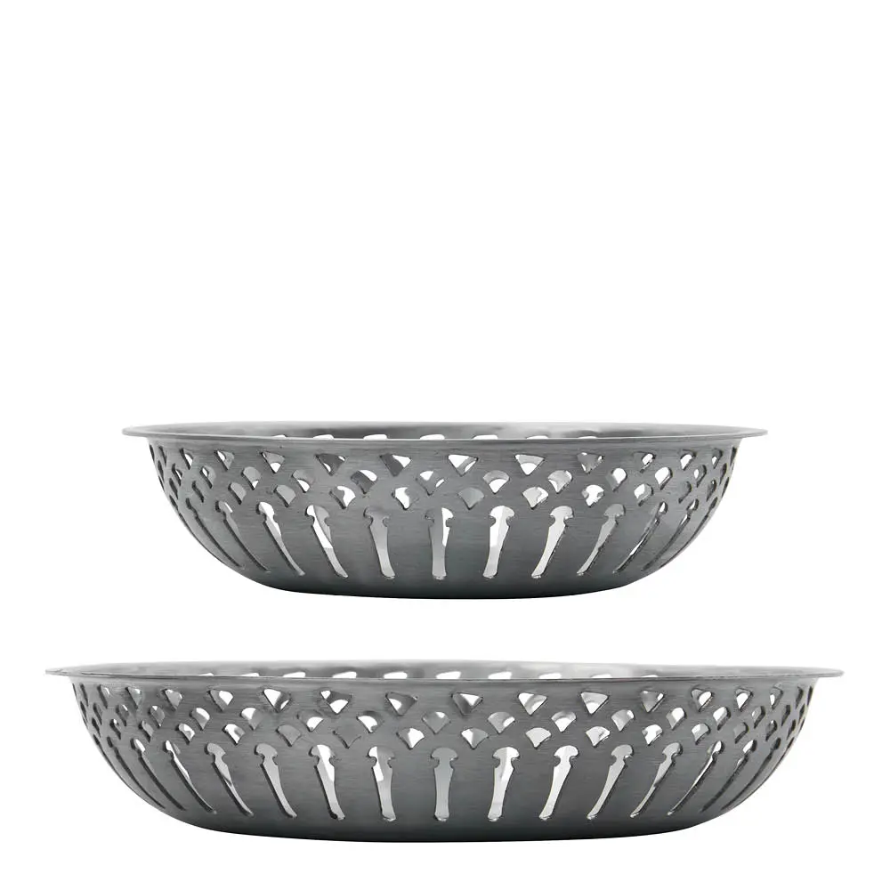 Leipäkori 2 kpl Hopea