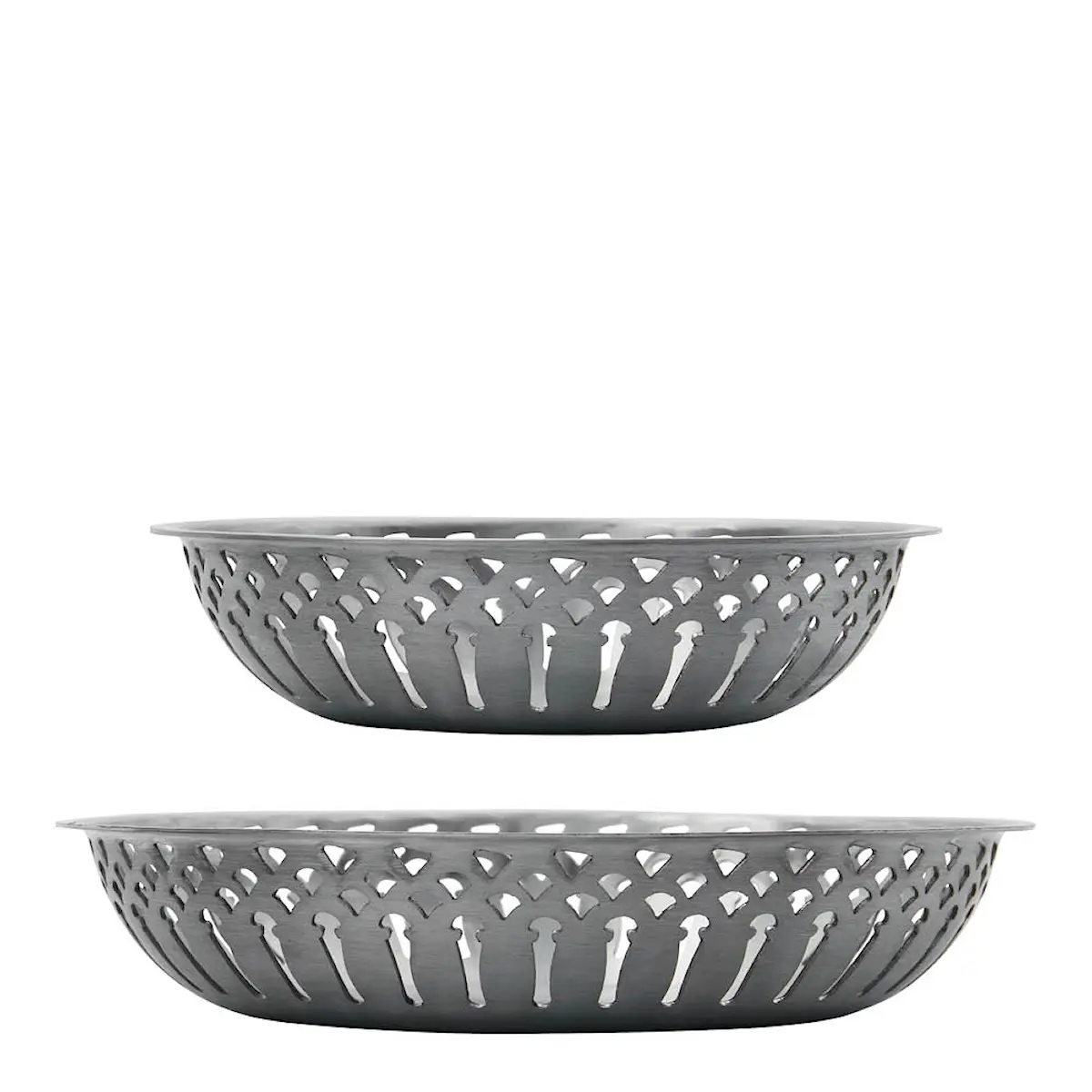 Nicolas Vahé Brödkorg 2-pack antik silverfinish
