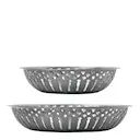 Brödkorg 2-pack antik silverfinish