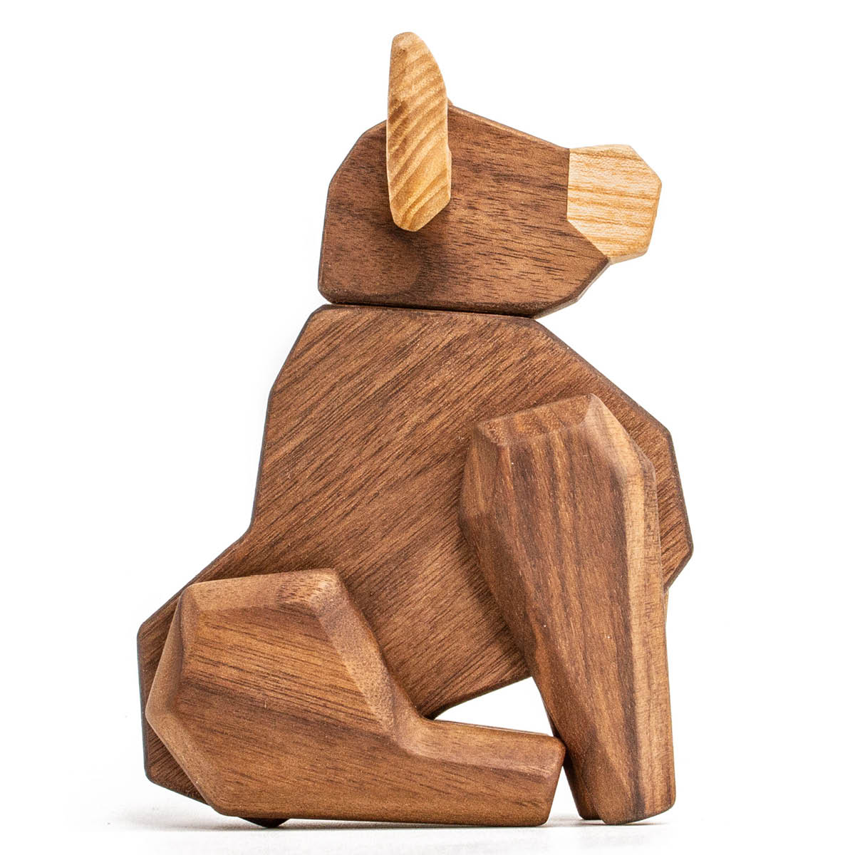 FableWood Puufiguuri Härkä 15 cm Pähkinä/Saarni