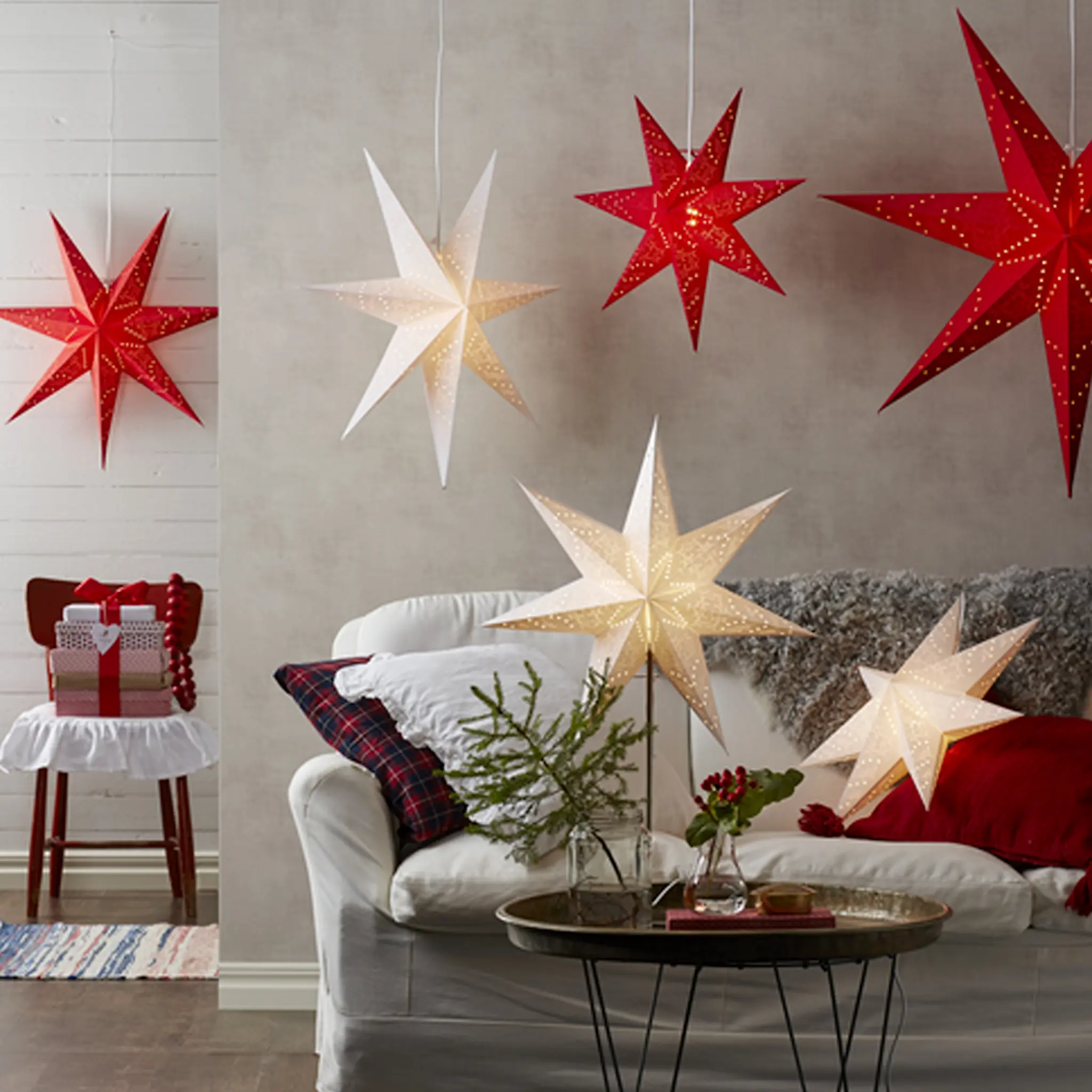 Star Trading Sensy Pappersstjärna 54 cm Röd