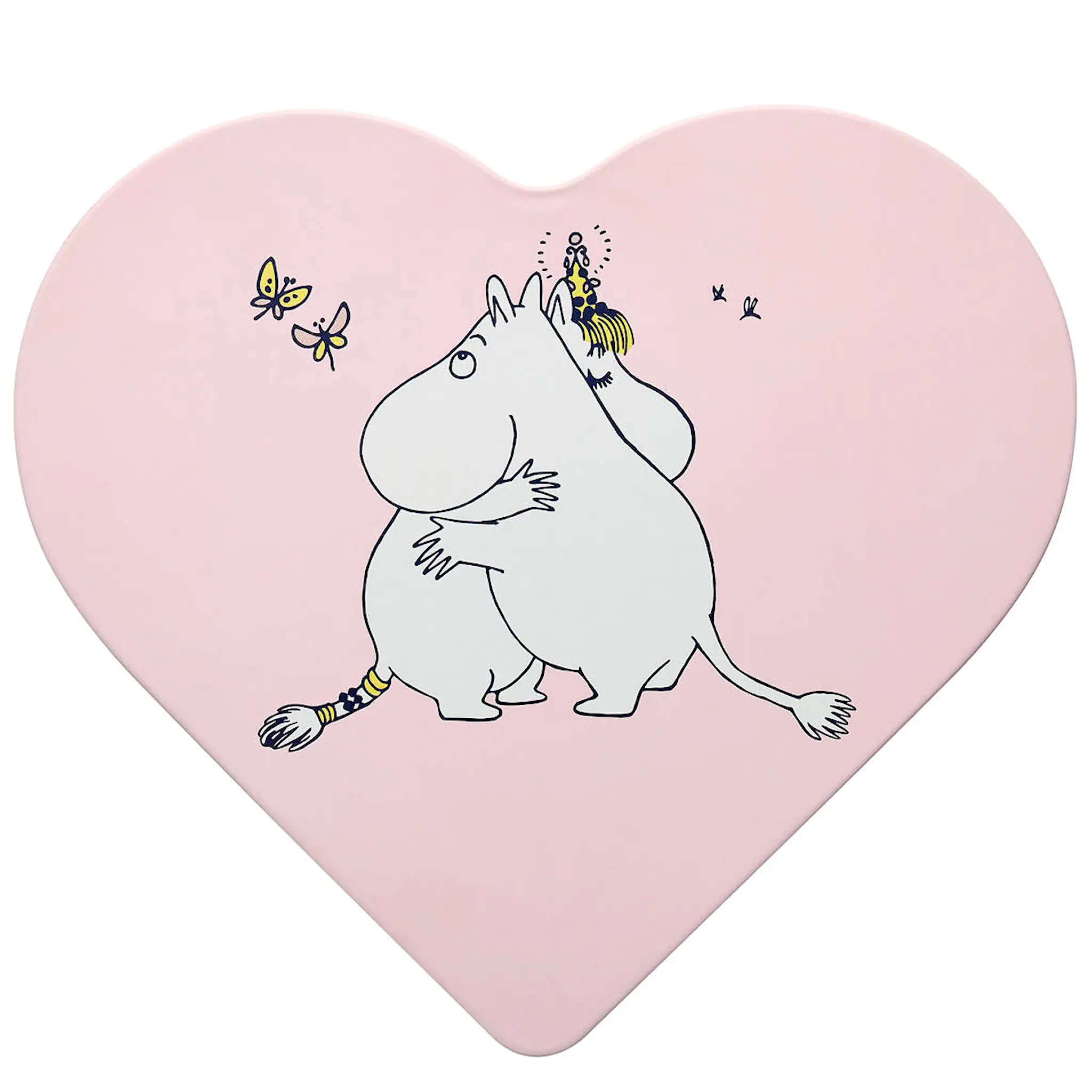 Muurla Mummi metallboks hjerteformet Klem 18x14,5 cm rosa