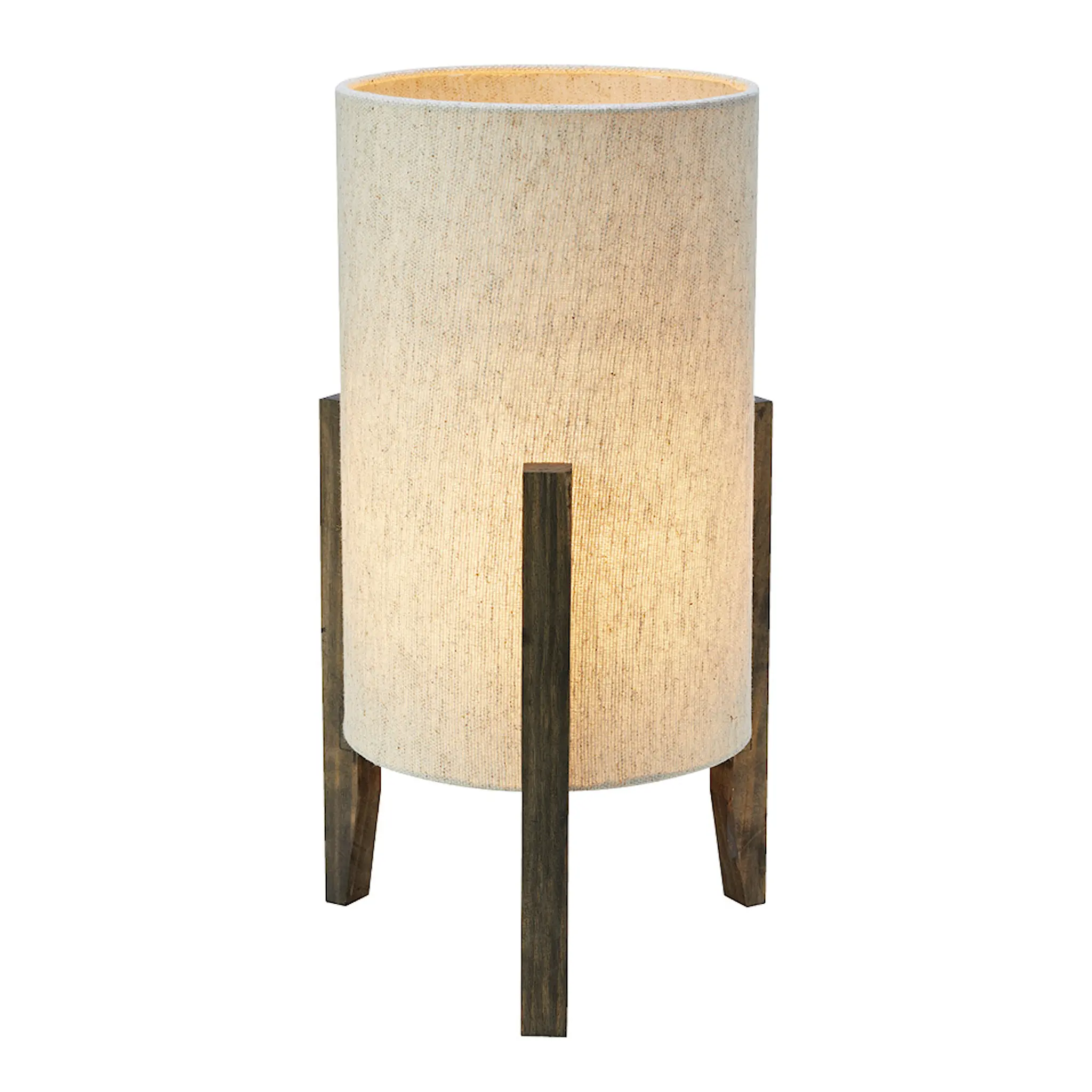 Markslöjd Eruca bordslampa 39 cm brunbetsad/beige textil