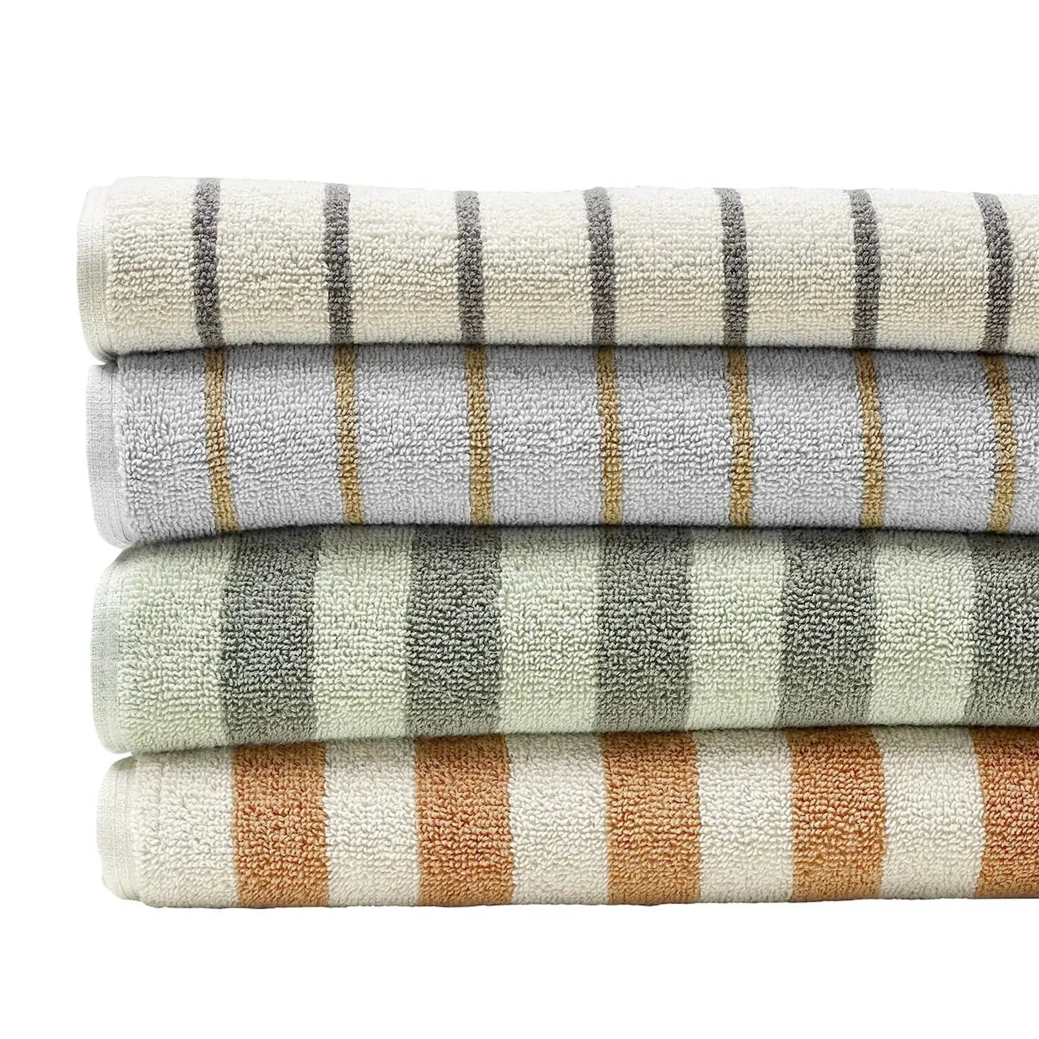 Blomus Arto badhandduk 140x70 cm beige/orange bredrandig