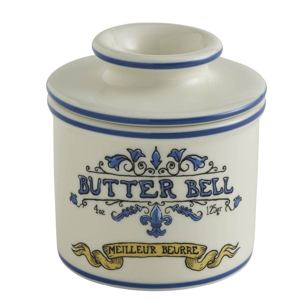 Butter Bell Crock Art Nouveau smørklokke blå