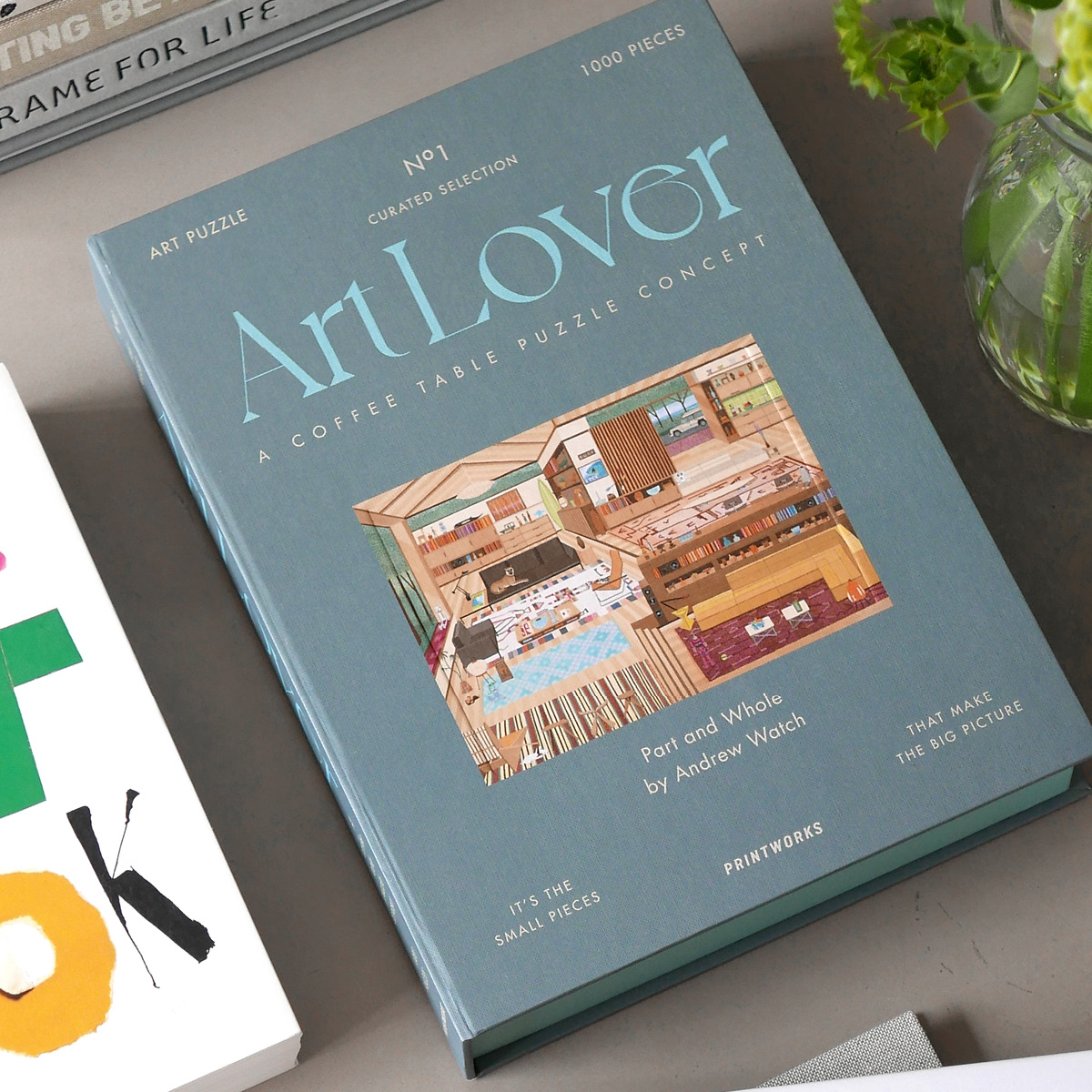 Printworks Art Lover Book pussel part and whole 1000